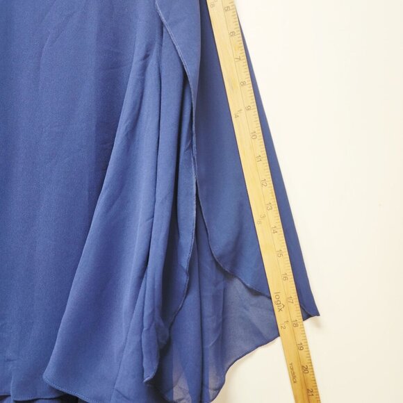 Blue Halter Womens Satin Maxi Dress  Size XS  Phicia - Picture 4 of 9